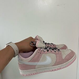 Nike Women's Pink and Cream Sneakers
